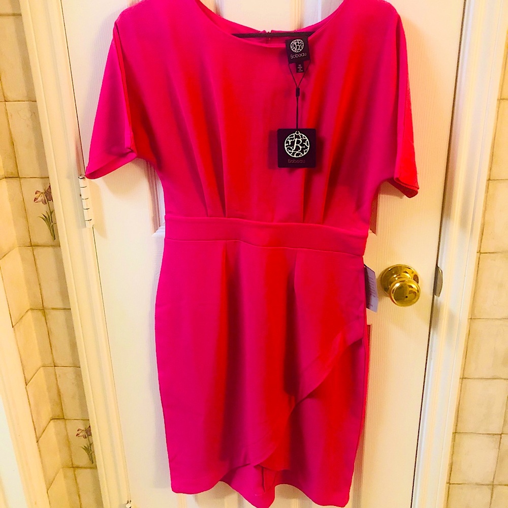 Bobeau Magenta Midi length dress